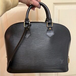 Louis Vuitton Black Epi Leather Satchel